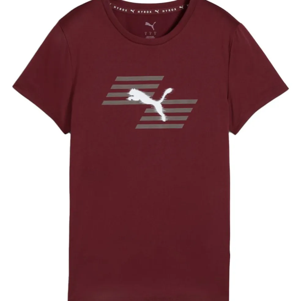 Puma x HYROX shirt dames ruby shimmer