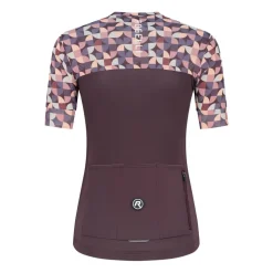 Rogelli Essential Graphic fietsshirt dames bordeaux coral
