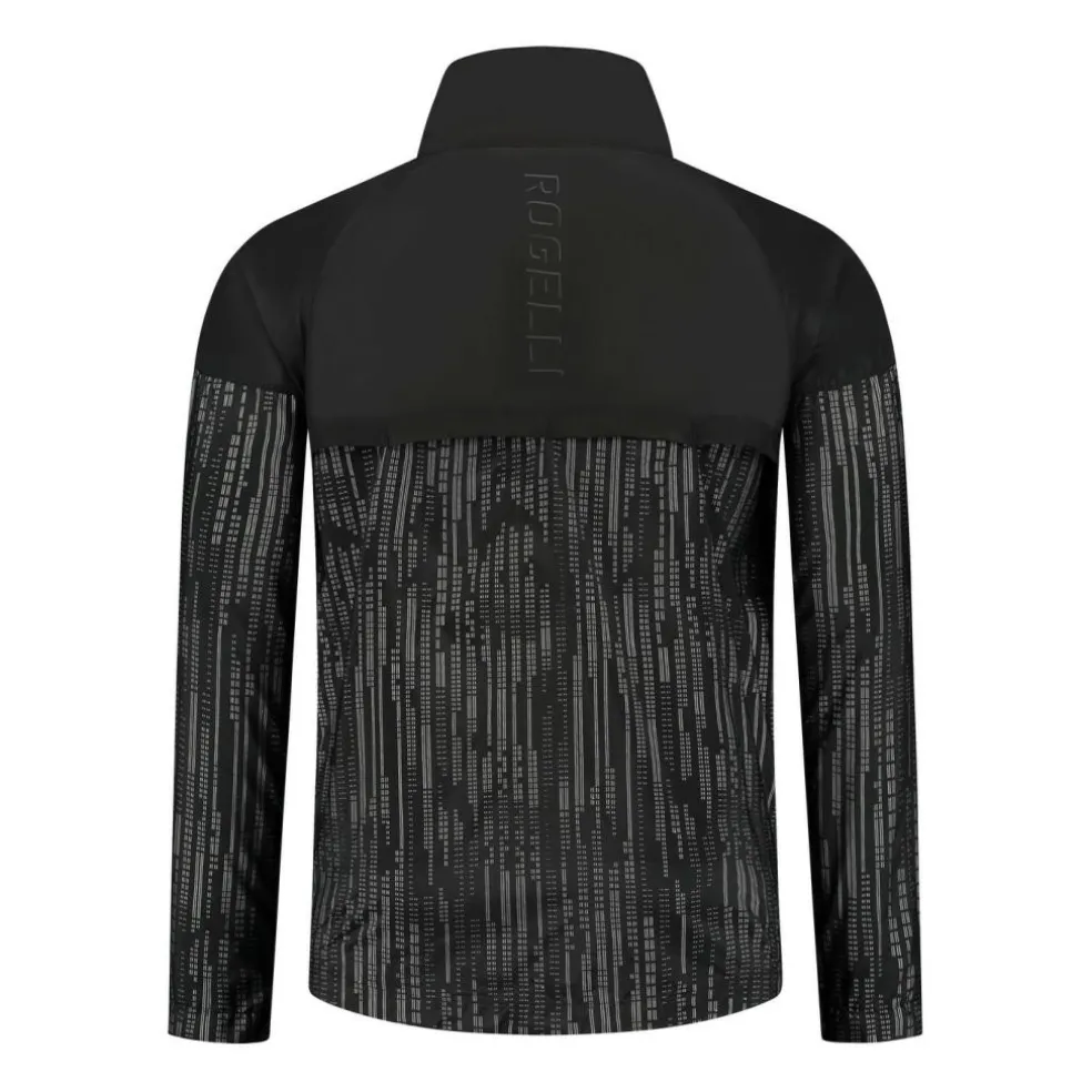 Rogelli Essential Hi Vis hardloopjack heren zwart reflection