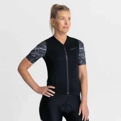 Rogelli Liquid fietsshirt dames zwart grijs