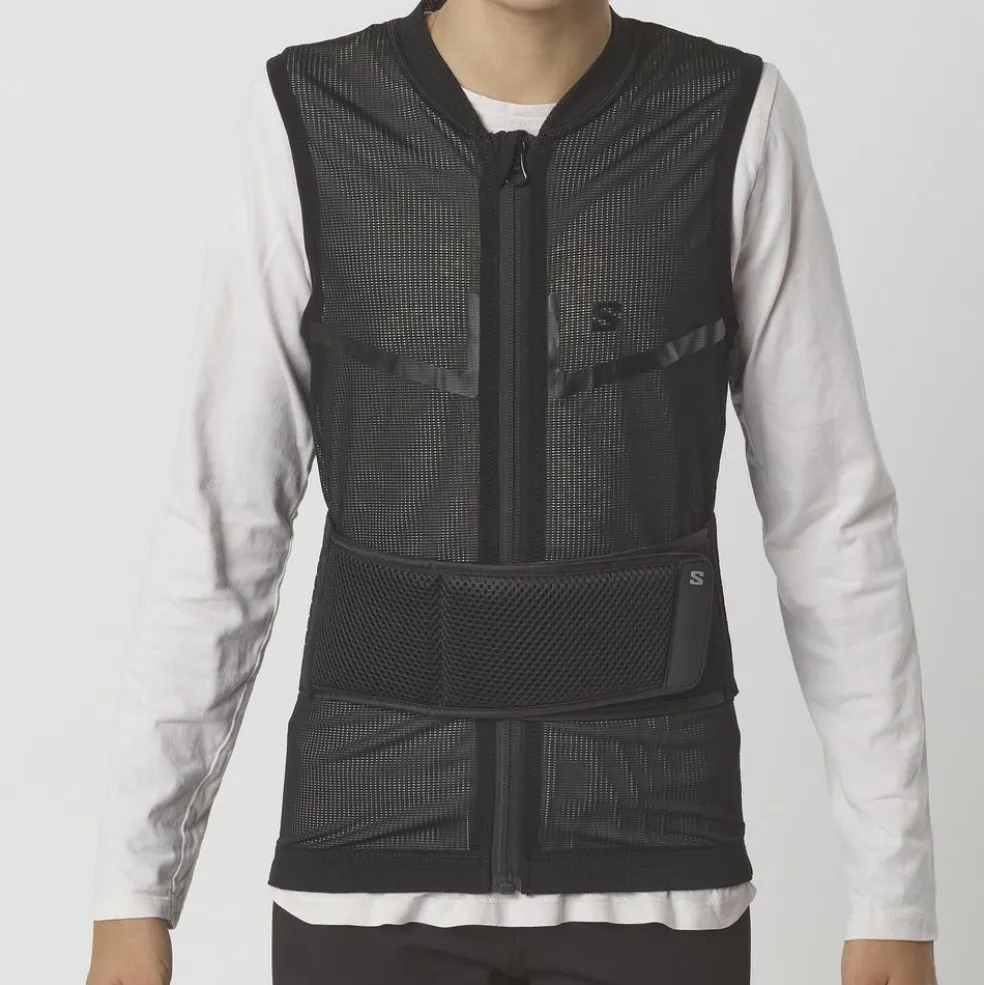 Salomon Flexcell Pro Vest rugbeschermer junior black