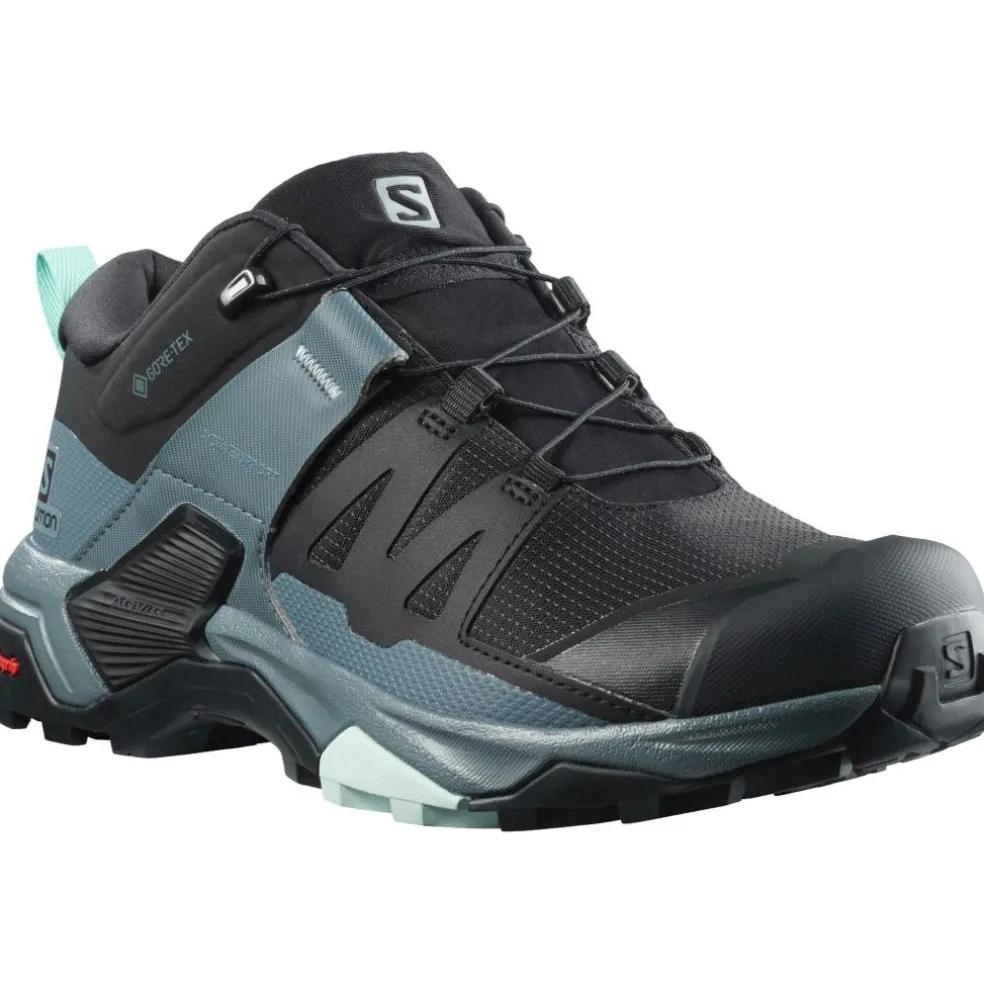 Salomon X Ultra 4 GTX wandelschoenen dames black stormy weather opal blue