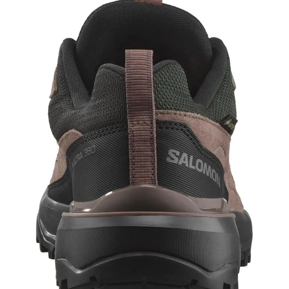 Salomon X ULTRA 360 LEATHER GORE-TEX wandelschoenen dames cognac peppercorn black