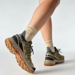 Salomon X-ADVENTURE RECON GORE-TEX wandelschoenen dames falcon desert tan hyma pink