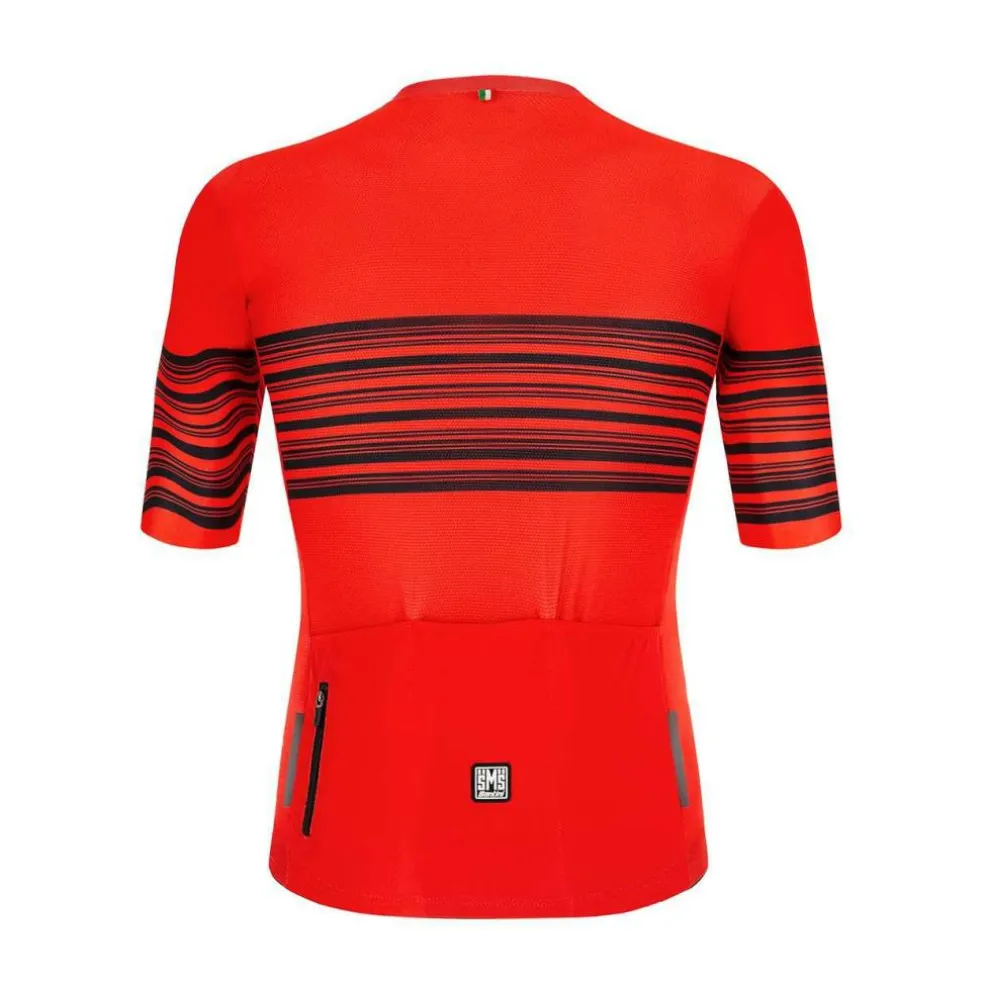 Santini Tono Profilo fietsshirt heren red