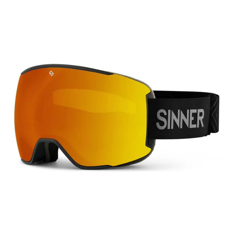 Sinner SNOWFLAKE skibril orange mirror black