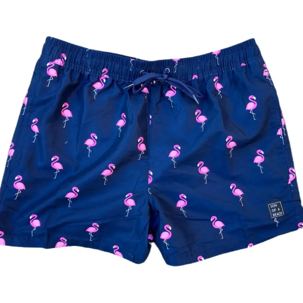 Son of a Beach Flamingo zwembroek junior dark blue