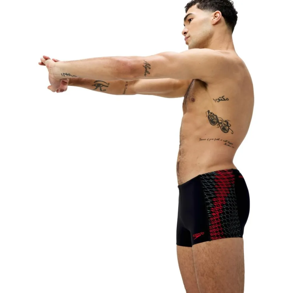 Speedo Endurance+ Tech Panel zwemboxer heren black red