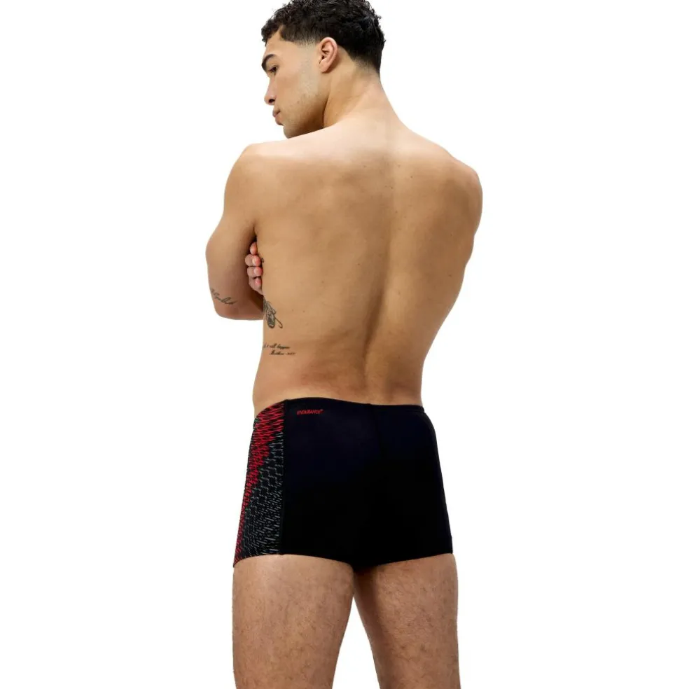 Speedo Endurance+ Tech Panel zwemboxer heren black red