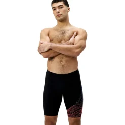 Speedo Medley Logo Jammer zwemboxer heren black orange