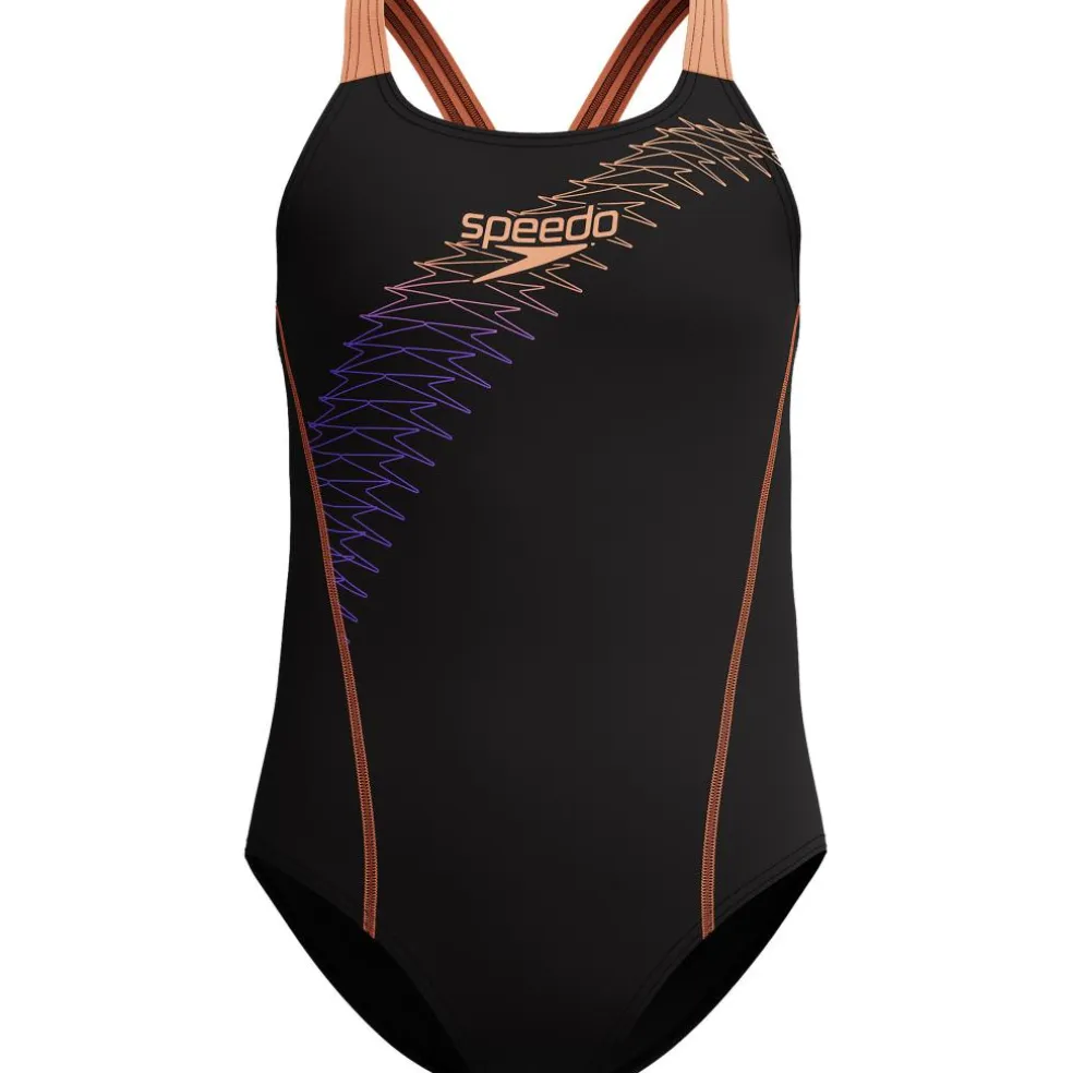 Speedo Medley Logo Medalist badpak junior black peach