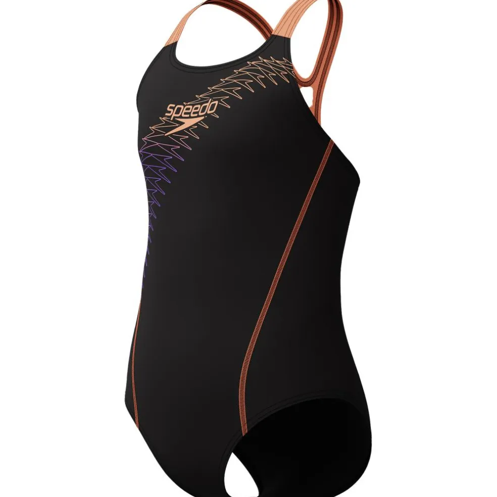 Speedo Medley Logo Medalist badpak junior black peach