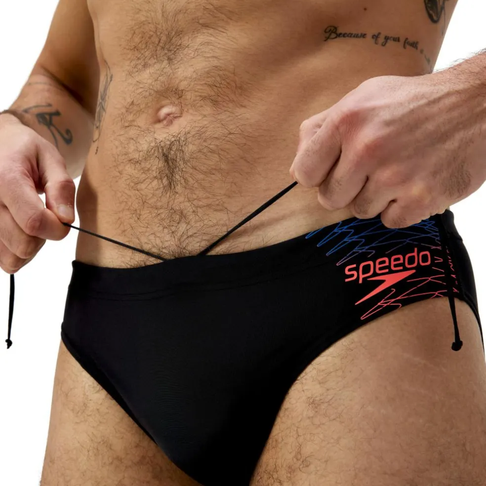 Speedo Medley Logo zwemboxer heren black orange