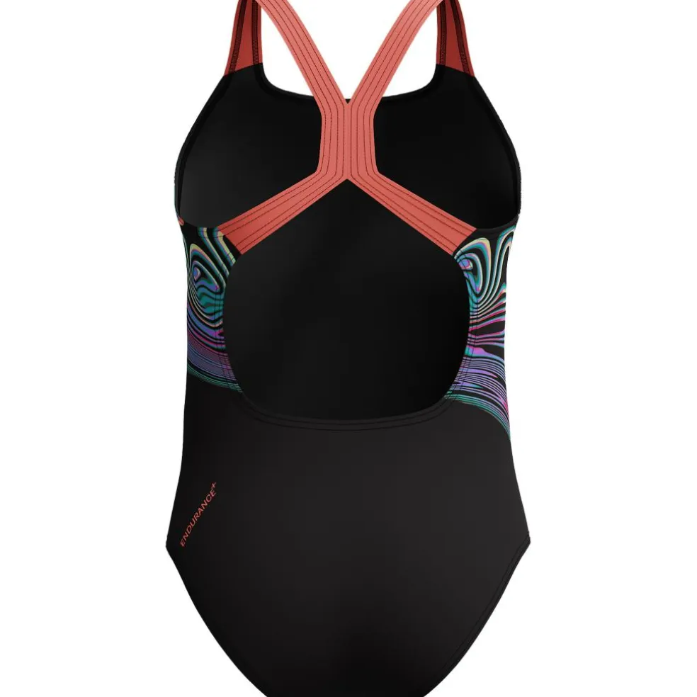 Speedo Placement Powerback badpak junior black orange