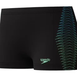Speedo Plastisol Placement zwemboxer junior black green