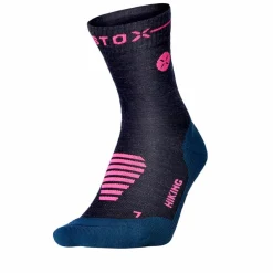 STOX Energy Socks  Merino Hiking wandel compressiesokken dames dark blue pink