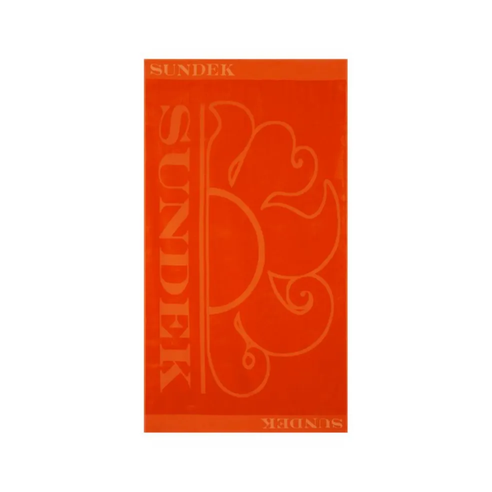Sundek Jaqcuard strandlaken 180 x 100 cm fluo orange