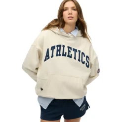 Superdry Athletic Essentials hoodie dames desert bone off white