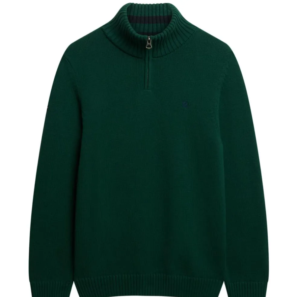 Superdry Henley sweater heren forest green