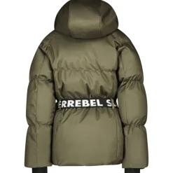 SuperRebel PUFF winterjas junior army green