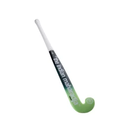The Indian Maharadja  Flow Mid Bow zaalhockeystick junior mulberry wood blue mintgreen