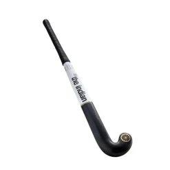 The Indian Maharadja Gold 95 Low Bow hockeystick black white gold foil