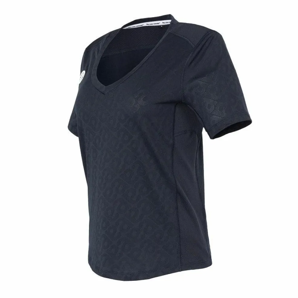 The Indian Maharadja Kadiri Jacquard Mono tennisshirt dames navy
