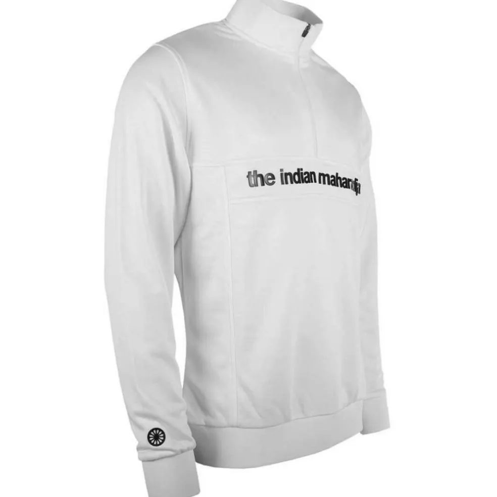 The Indian Maharadja Poly Terry Half Zip hockeytrui heren white