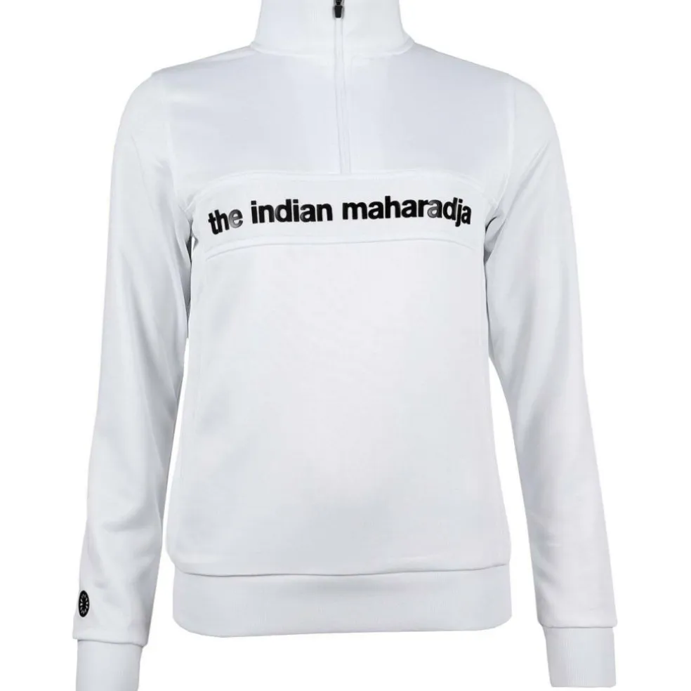 The Indian Maharadja Poly Terry Half Zip hockeytrui dames white