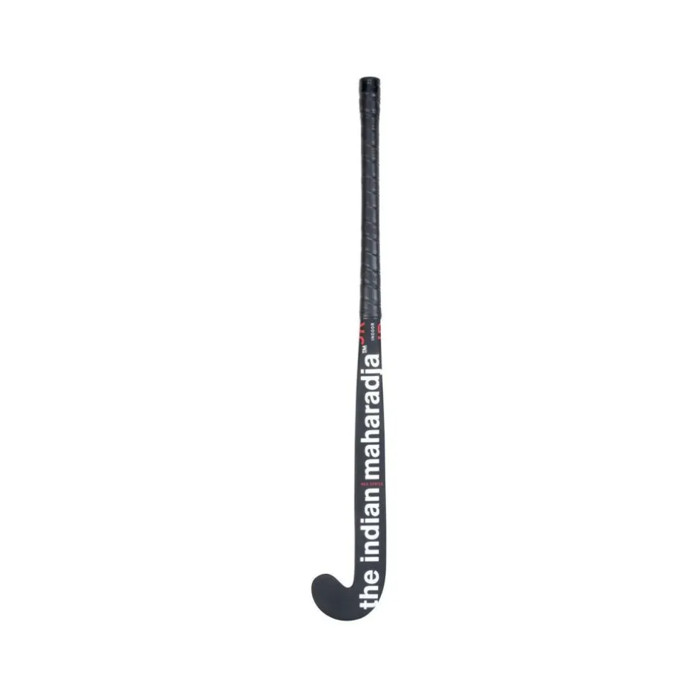 The Indian Maharadja Red Mid Bow zaalhockeystick junior mulberry wood black white red