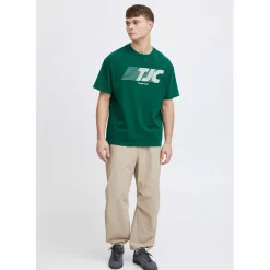 TheJoggConcept Silas Logo shirt heren evergreen