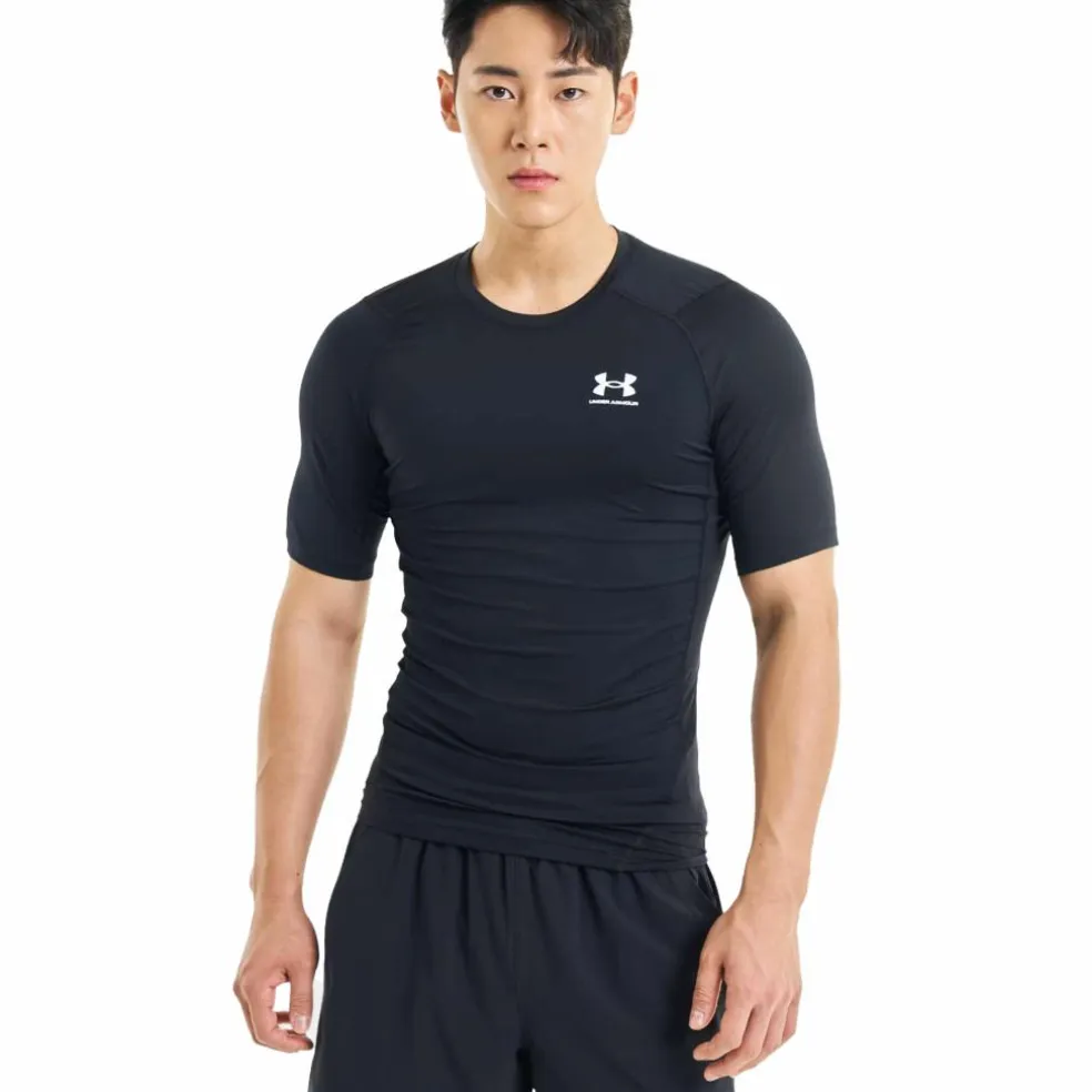 Under Armour HeatGear SS shirt heren black white