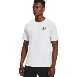Under Armour  Left Chest Logo shirt heren white black