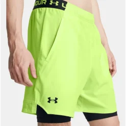 Under Armour Vanish Woven 2-in-1 short heren morph green black