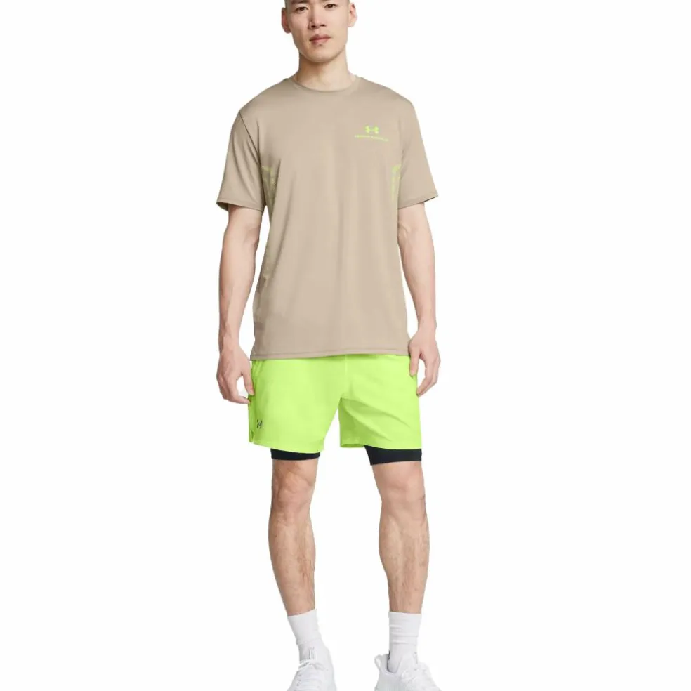 Under Armour Vanish Woven 2-in-1 short heren morph green black