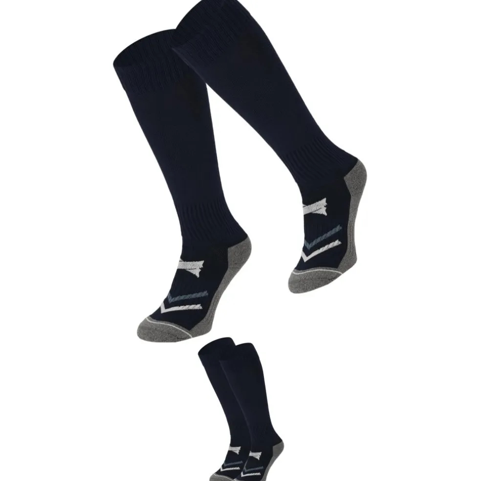 Xtreme Sockswear Pro Soccer voetbalsokken navy 2-pack